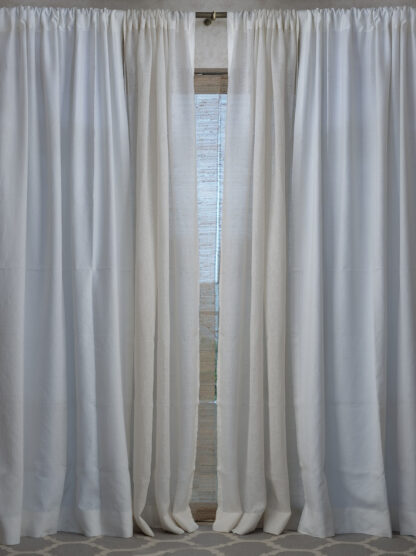 Calyz White Linen Cotton Curtain - Image 2